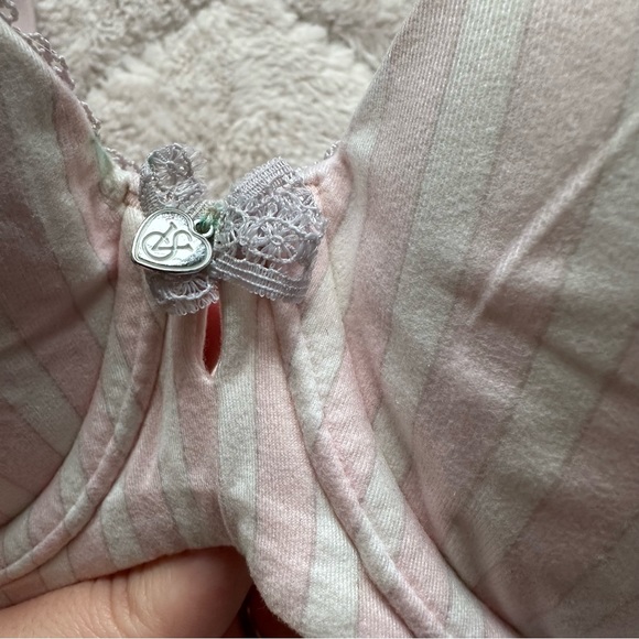 Victoria's Secret | Body By Victoria Pink & Cream Striped Lined Demi | Size 36B - Picture 5 of 10